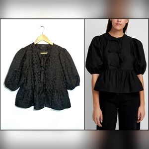 Icone by Simmons Front Tie Peplum Bouse